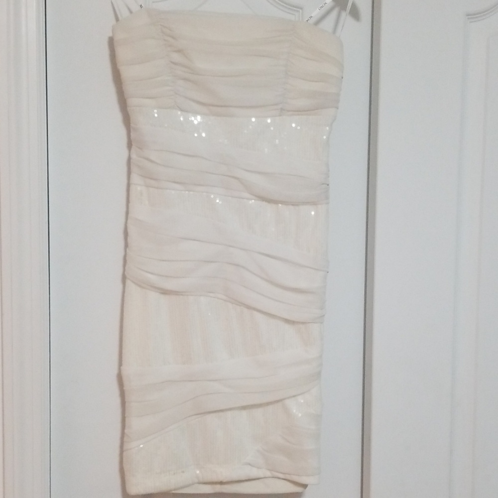 Pre-loved xoxo white sequined dress